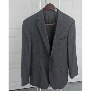 Daniel Cremieux Loro Piana Wool Sport Coat Blazer Two Button Gray Plaid 44L